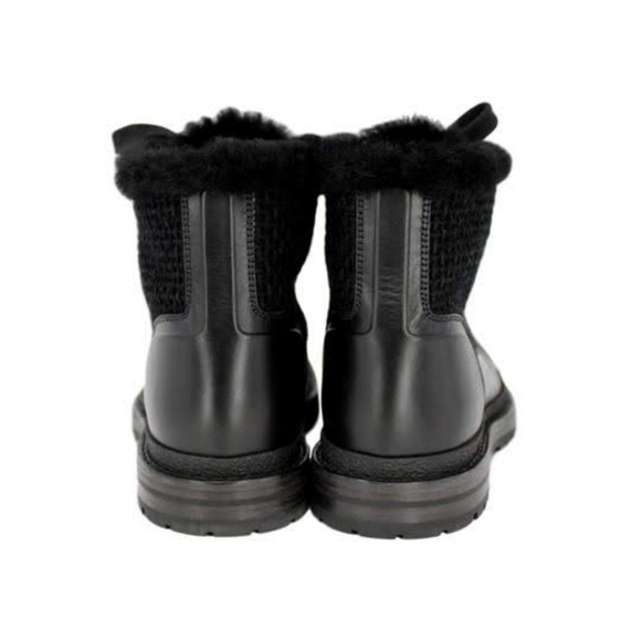 SOLD Chanel Black Tweed Winter Boots - Picture 3 of 5